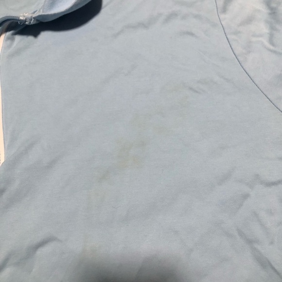 Paul Fredrick Men's 3XL Light Blue Quarter-Zip Polo Shirt - Picture 5 of 11